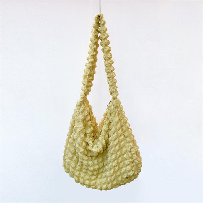 Bolsa Transversal e Tote Grande em Lona Estilo Japonês Nuvem Bolha para Estudantes