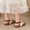 Platform sandals women's summer wear 2025 new retro fashion versatile skirt toe Roman beach shoes