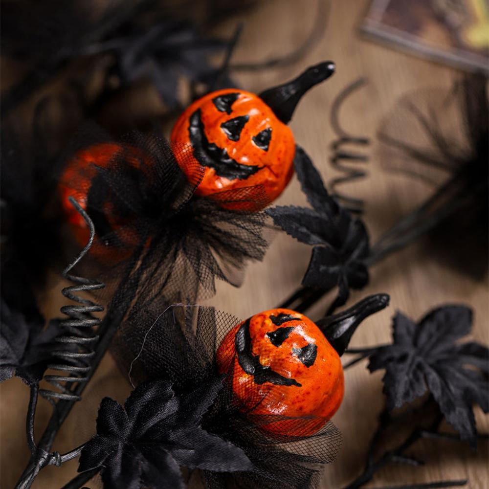 1Pcs Black Horror Pumpkin Cutting Bouquet For Halloween Ghost Festival Prank Party Gift Bar Party Furniture Decoration Props