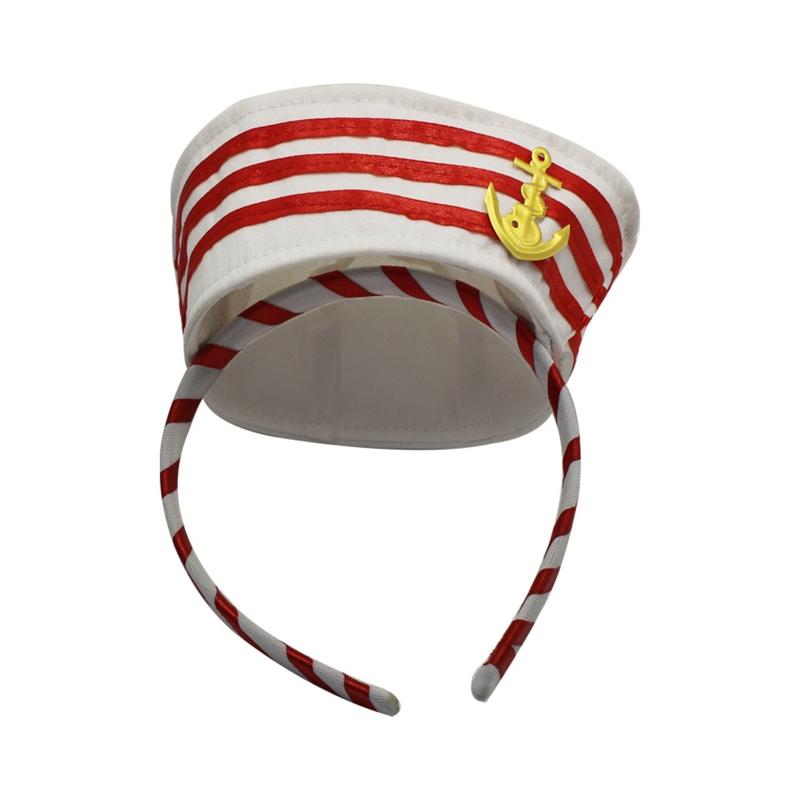 Creative Hair Band Women Students Halloween Cosplay Hairband Sailor Yacht Hat Shape Headbands Delicate Hair Hoop