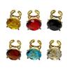 Open Band Cocktail Ring for Women with Oversized Oval Resin Stone and Gold Tone Setting for Party Styling Looks