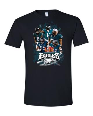Nová grafika - Philadelphia Eagles Champions, Super Bowl LIX Trička s krátkým rukávem!!
