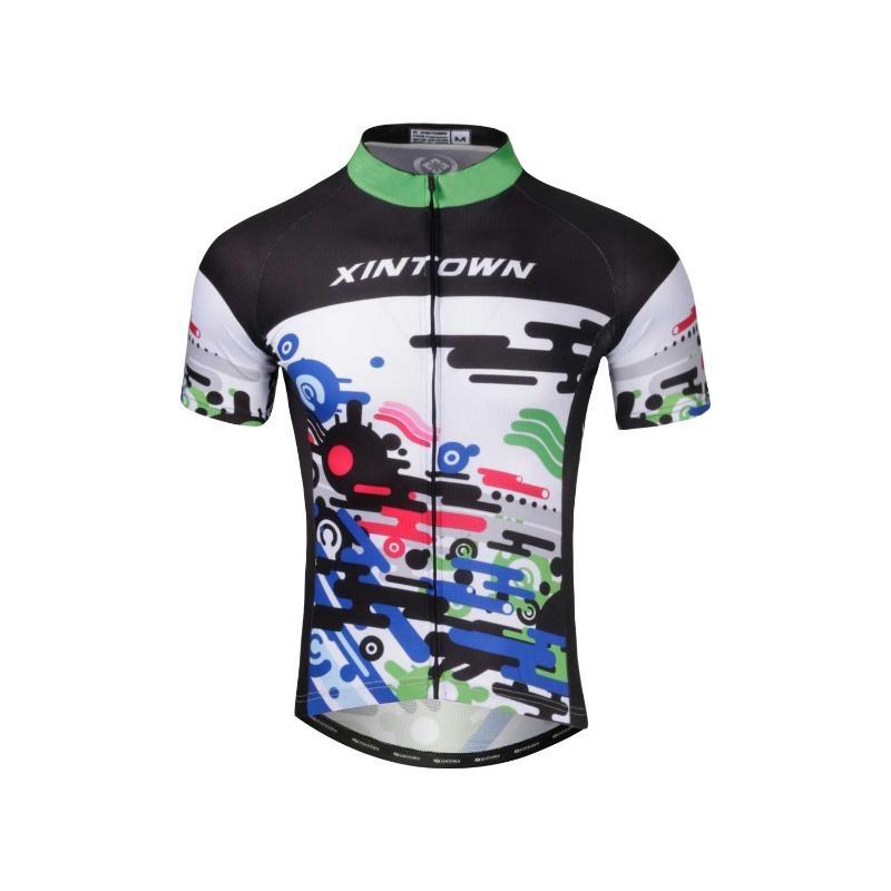 Léto s krátkým rukávem Jízda na kolo Cyklistické oblečení Set Muži Sportovní Dresy Obleky Oblečení na kolo Oblek Závodní Cyklistické Punčochové kalhoty