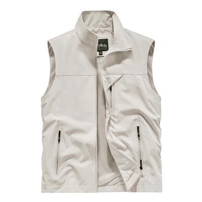 Men's Vest, Spring and Autumn, Multi Pocket Outdoor Quick Drying, Middle-aged Leisure Sports Workwear Vest