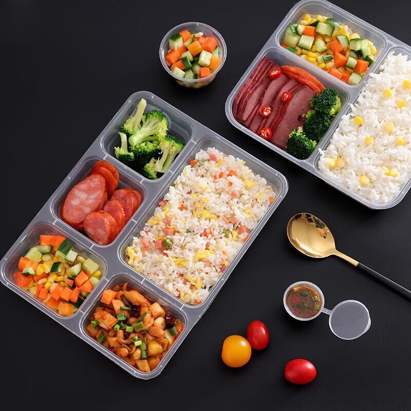 ONYLM 5-Compartment Disposable Food Containers