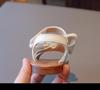 Toddler Girls' Bow Princess Sandals - Summer 2025 Korean Style Soft Sole Beach Shoes