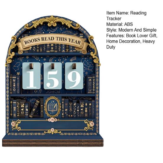 Yousheng Książka Przeczytana W Tym Roku Licznik Drewniany Tracker Wyzwania Celu Czytelniczego z Numerowanymi Znakami Dekoracja Półki na Książki Prezent dla Miłośników Książek Molów Książkowych