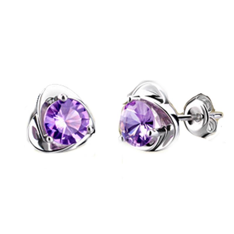 Korean Style 925 Silver Heart-Shaped Stud Earrings - Online Bestseller