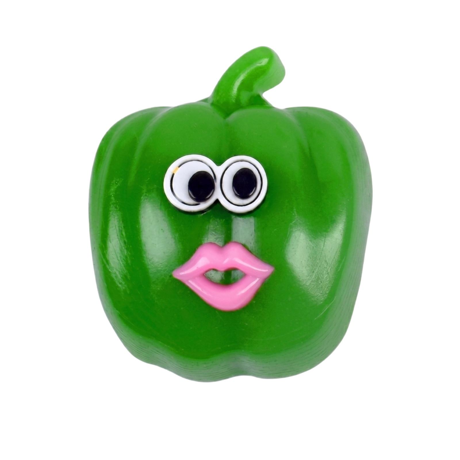 

Creative Vegetable Shaped Stress Relief Toy for Office Squeezing Sensory Fidget Desk Decoration with Cartoon Face Design One Size