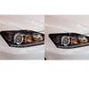 For Lexus IS250/300 06-12 Glossy Piano Black Headlight Eyelid Eyebrow Trim Decal