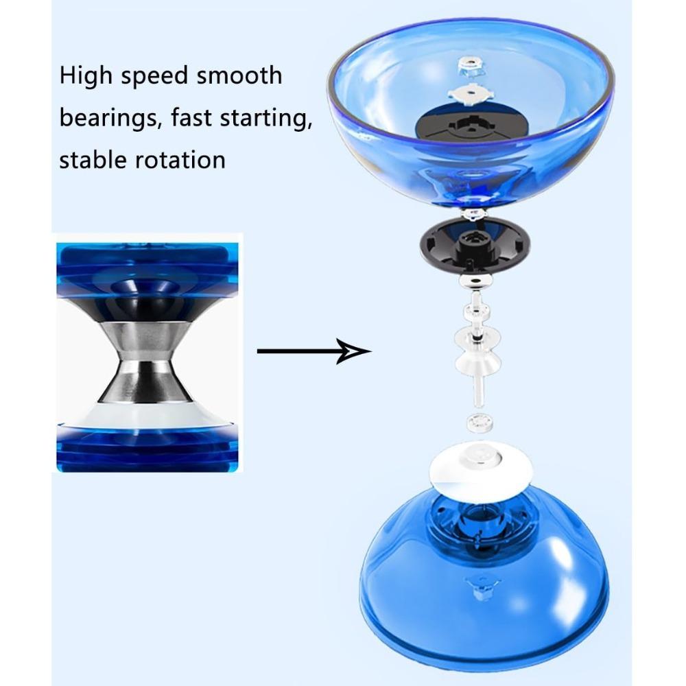 Leather Chinese Diabolo Bowl Shape Mini Diabolo Chinese Yoyo Set Diabolo Toy  Outdoor