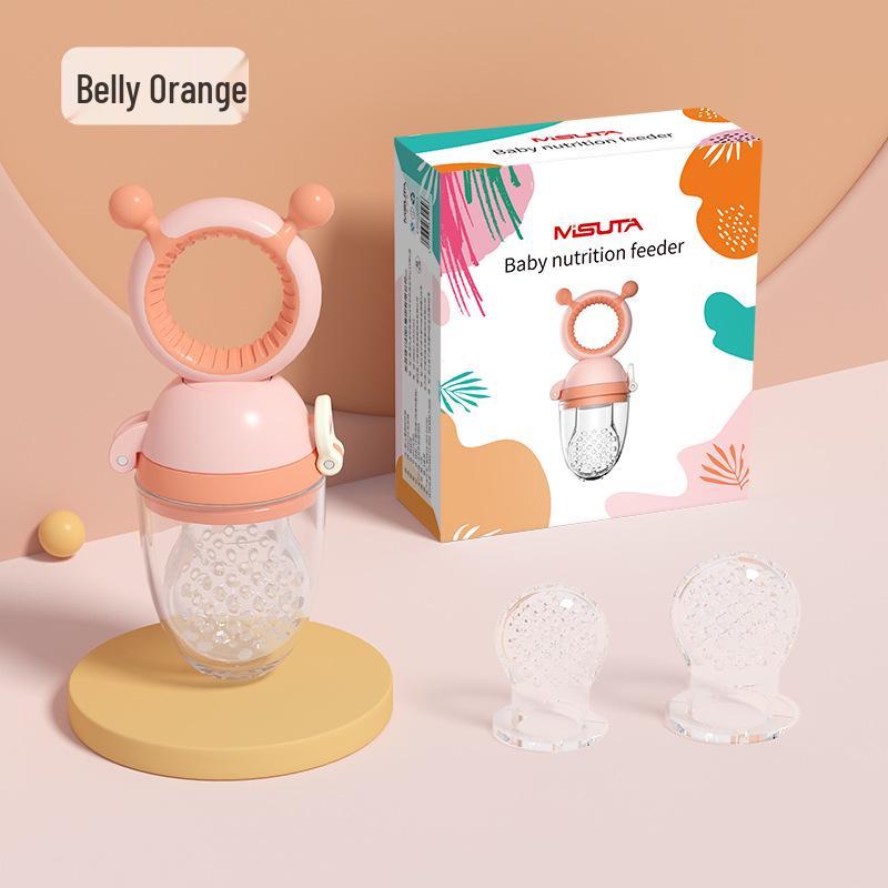 MISUTA Silicone Baby Teether Fruit & Veggie Feeder Stick