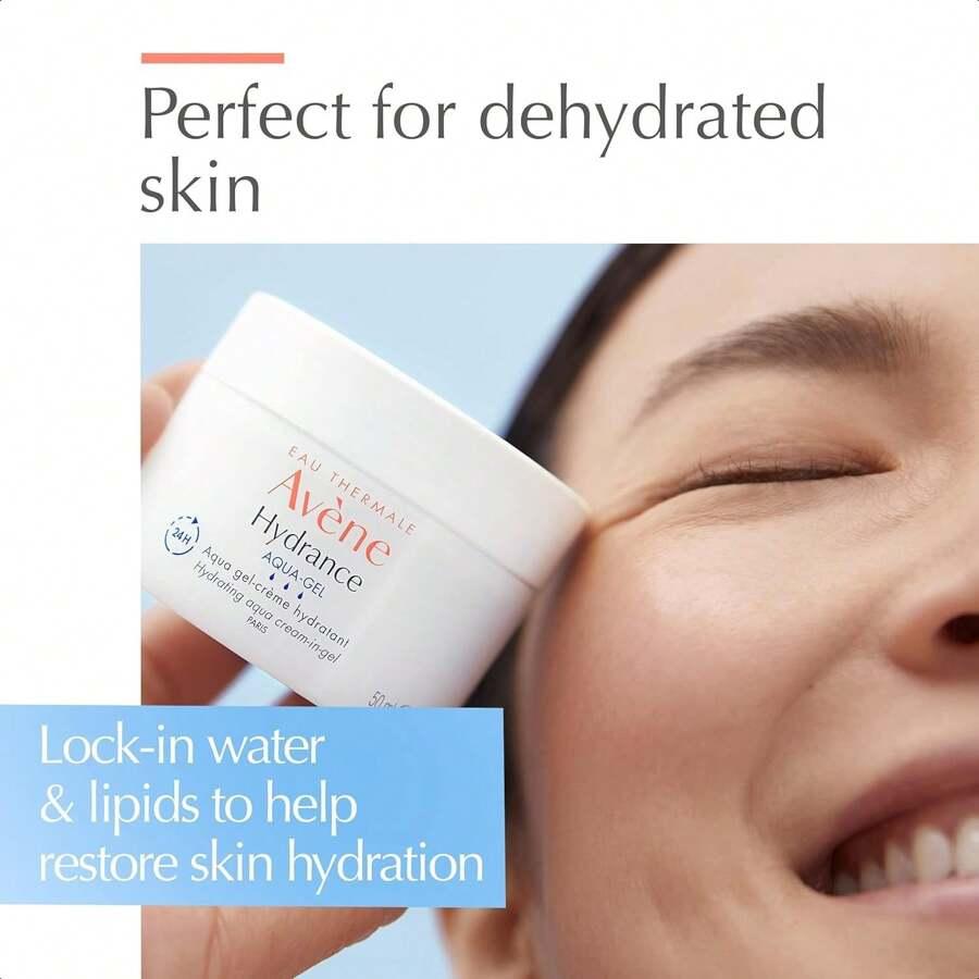 Avene Hydrance Hydrating Aqua Cream-In-Gel 50ml , 24 Hour Hydration, Antioxidant Protection