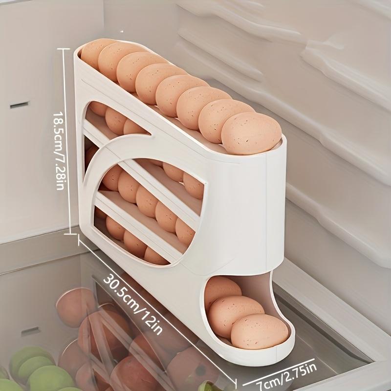 

4Layered rolling egg rack - Space-saving side door design Can Accommodate30An egg Smooth and shiny surface Convenient handle | Suitable for