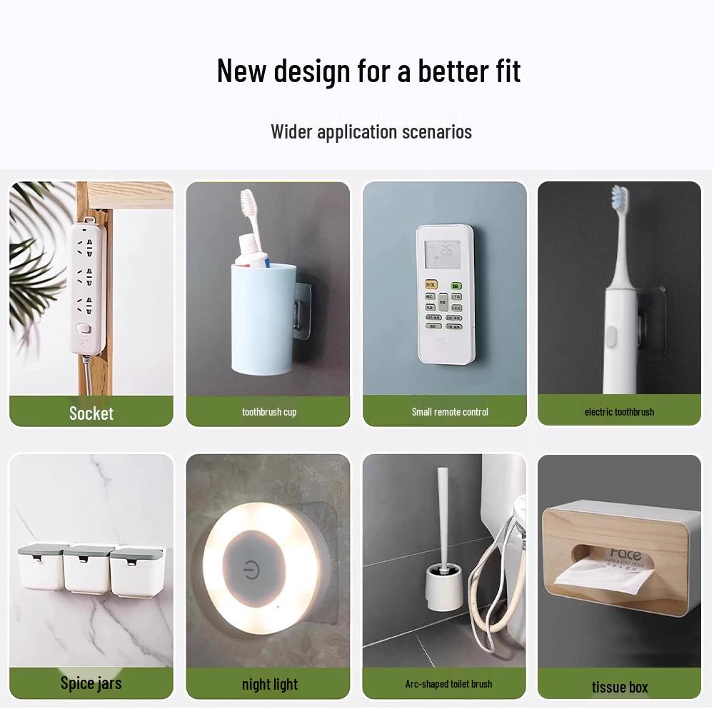 Curved Surface Adhesive Hook-and-Loop Mount for Power Strips & Routers