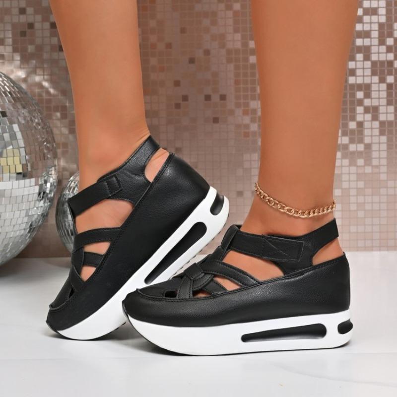 Large Size Platform Sports Sandals Women's Summer New One-word Belt Light Sports Shoes Women