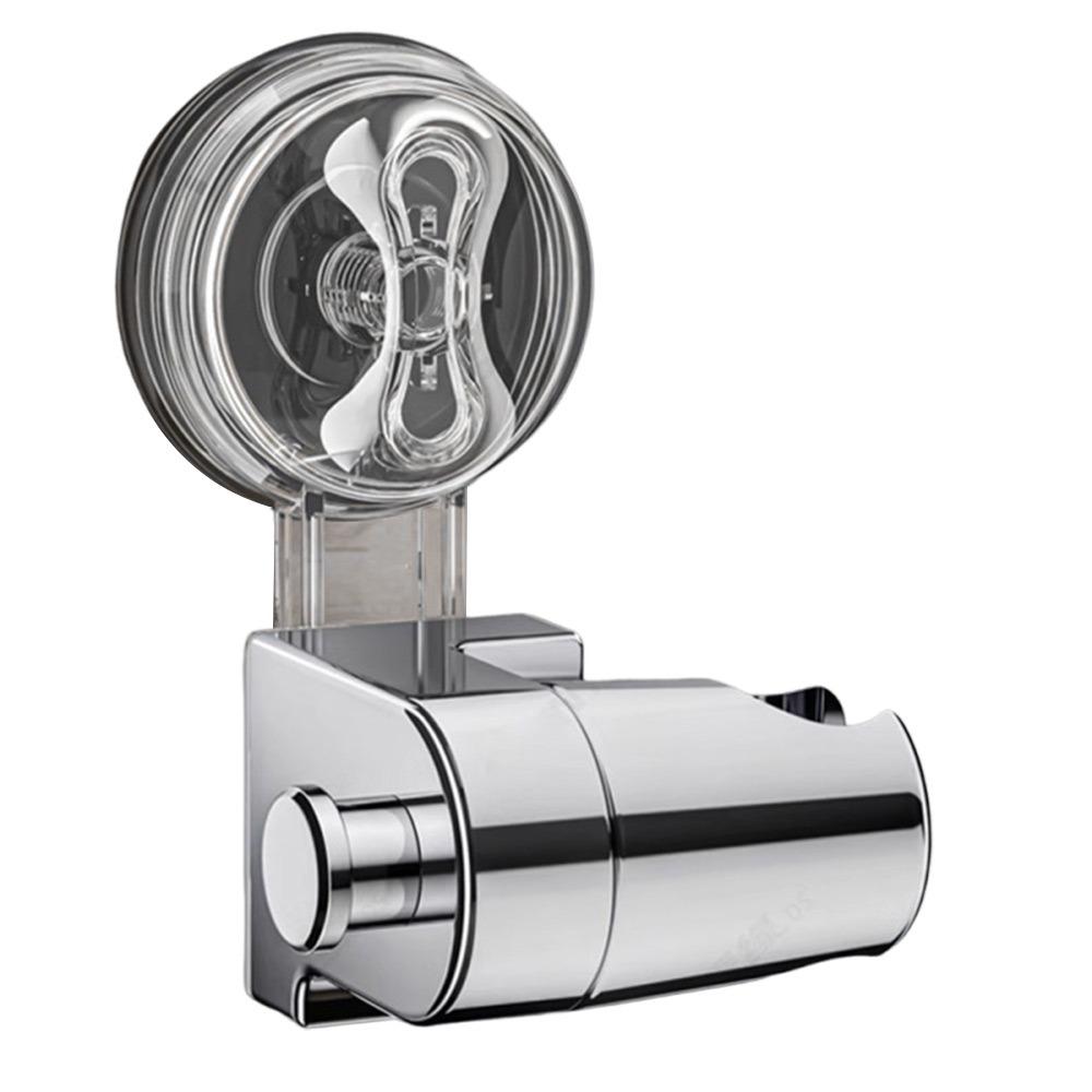 No Drill Showerhead Bracket With Hanger Hooks Adjustable Nozzle Stand  Bathroom Accessories
