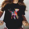 Nowatorski design Bull Terrier nadruk akwarelowy koszulka damska letnie topy t-shirt femme zabawny miłośnik psów koszulka damska streetwear