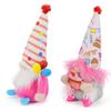 Colorful Gnomes Plush Dolls with Balloons Cake Dwarf Elf Figure Toy for Home Birthday Parties Decors for Kids and Teens