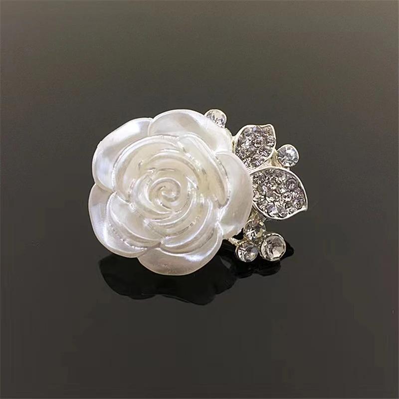 

10pcs/lot Hair Bow Center Decorative Buttons Pearl Rhinestone Embellishment Button Diy Hair Accessories срібний
