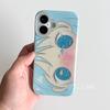 Süßes Cartoon-Mädchen mit blauen Haaren Glitzeraugen Kawaii Handyhülle Für iPhone 17 Air 16 15 14 13 12 11 Pro Max 7 8 Plus MINI Y2K Cover
