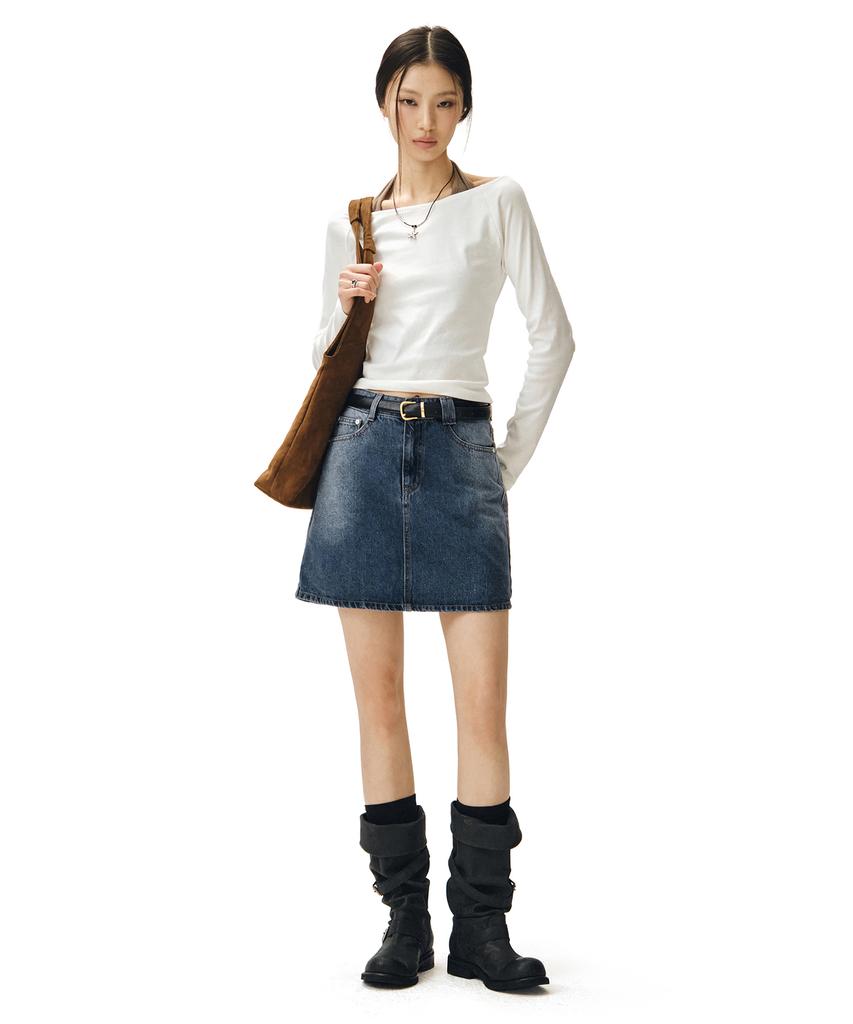 Deketeuumeon Signature Mini Skirt Dcsk001Bluea