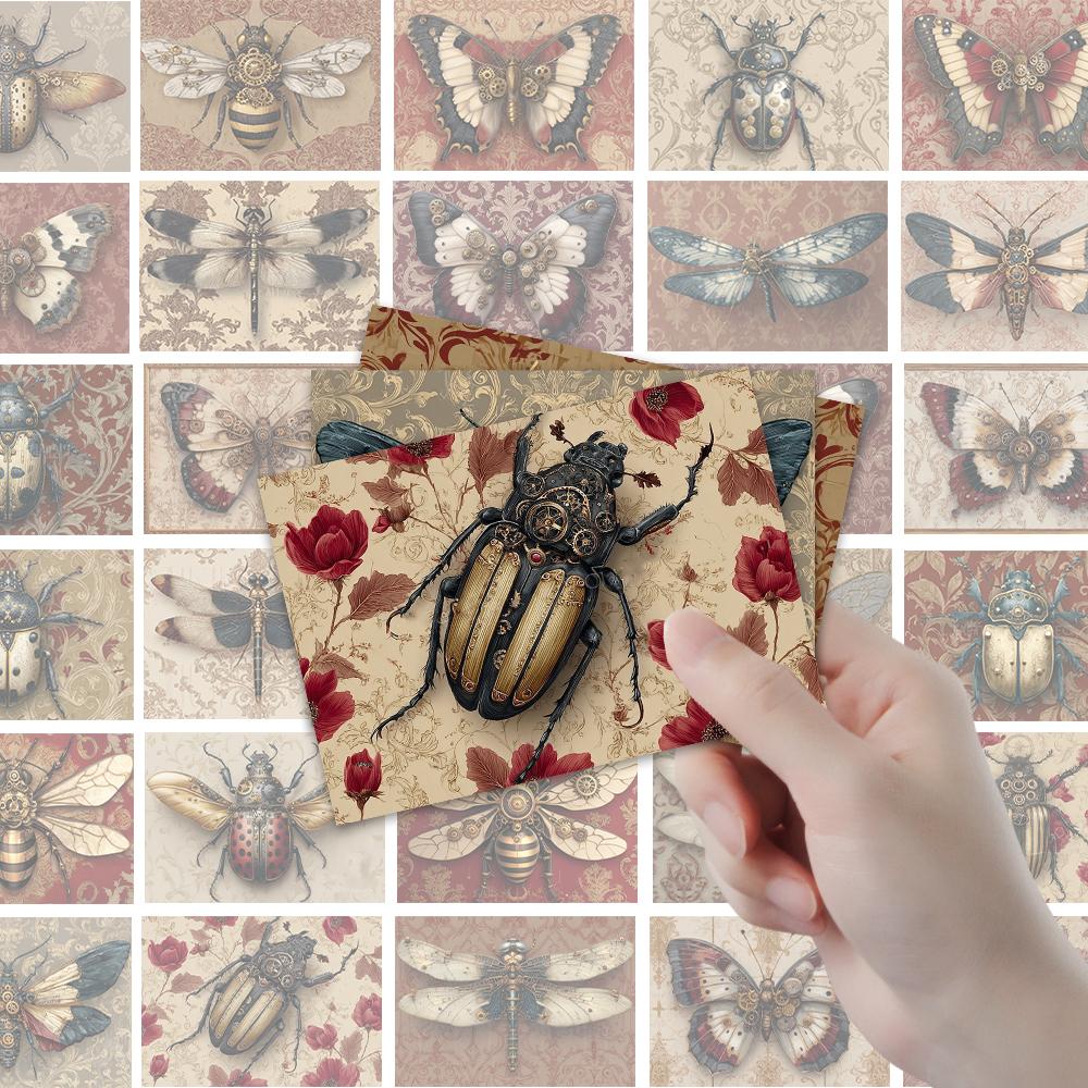 32pcs, Vintage Insect Postcards, Specimens, Birthday/Anniversary Gifts, Collectibles, Suitable for Gift Giving, Can Be Mailed.