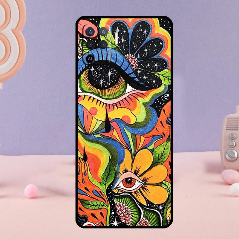Bunte Psychedelische Kunst Handyhülle Für Oppo A80 A60 A40 A94 A54 A98 A78 A18 A38 A58 A16 A76 A96 A17 A77 A74 A57S A15