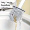 1 Pack Silicone Flexible Toilet Brush Flexible Silicone Toilet Brush Set, Wall Mounted Bathroom Cleaning System with Plastic Holder