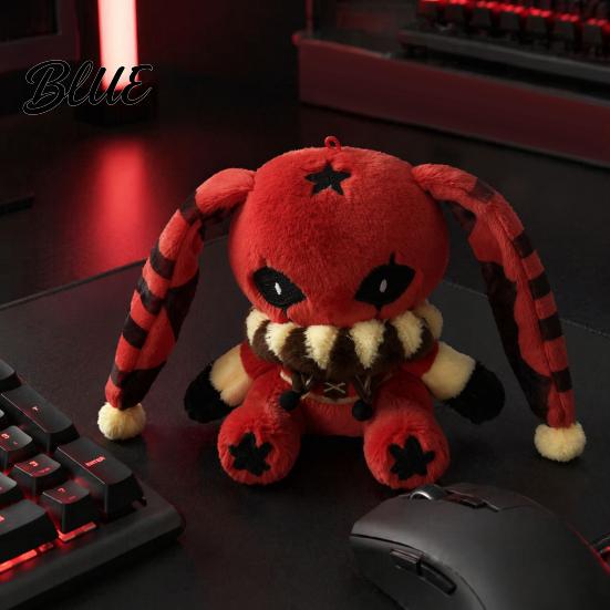 Collectibles for Fans Creepy Cute Bunny Plush Toy Soft Stuffed Animal Doll Collectible Kids Red Eye Rabbit Plushie Game Fans Halloween Huggable