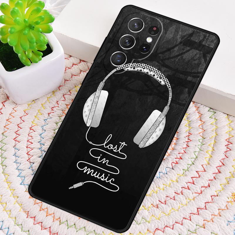 Love Techno Music Quotes soft Silicone Phone Case For Samsung Galaxy note 10 pro S26 S25 S24 S23 S22 S21 Plus Ultra Capa Cover