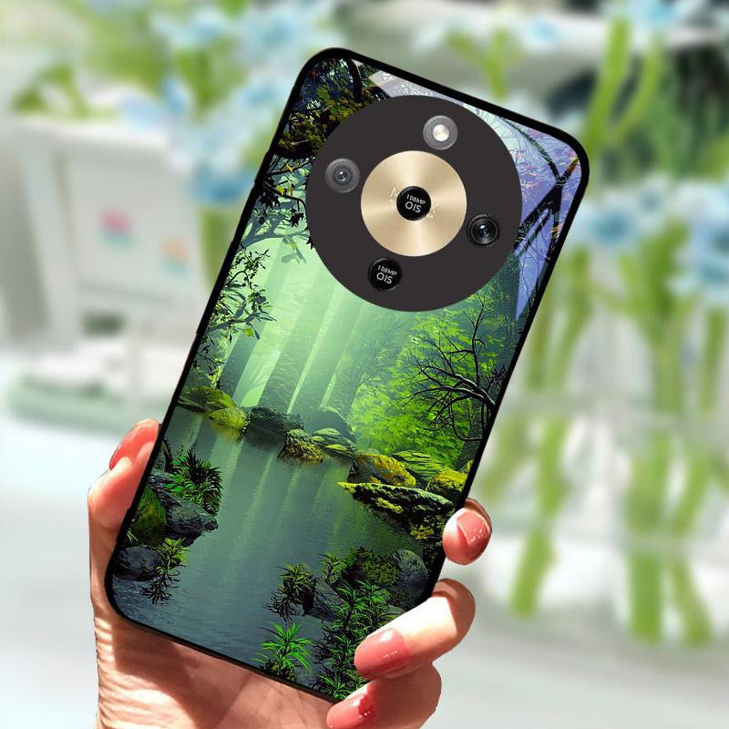 For Honor X9d HonorX9d Case MTN-NX1 Luxury Painted Cover Tempered Glass Phone Casing For Honor X 9 D Fundas Coque Camera Protect