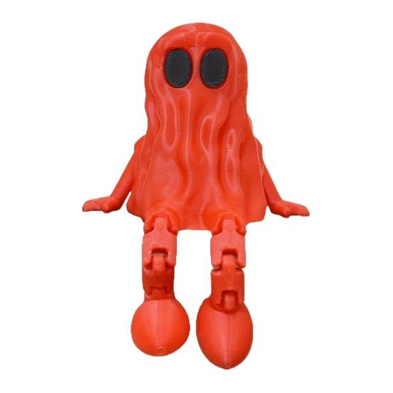 

3D-печатное украшение с подвижными суставами, статуэтка в форме привидения, устойчивый к трещинам материал PLA, украшение, подарок на Хэллоуин красный