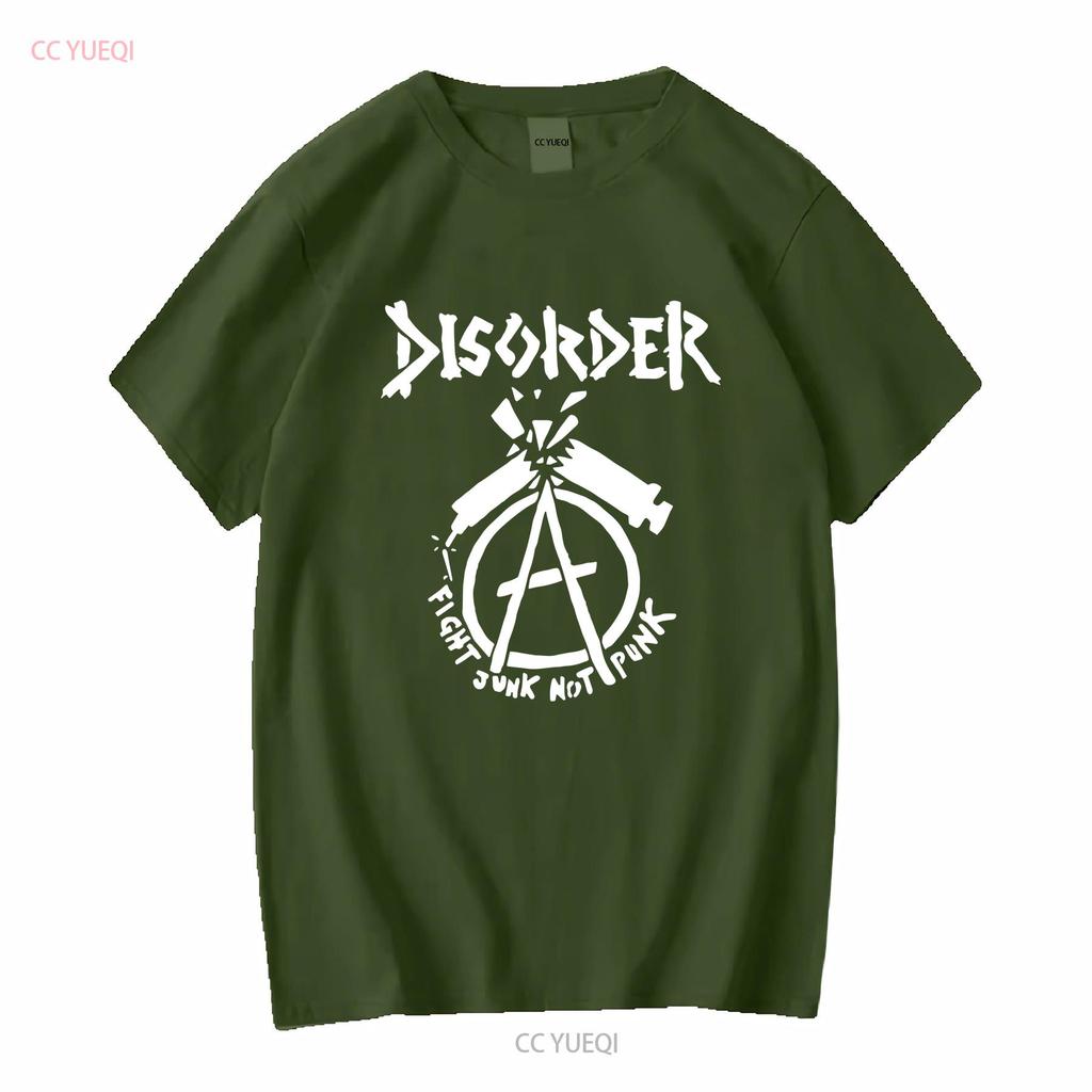 Disorder Fight Junk Thrash hardcore Punk rock band T shirt long or short sleeves vintage Washed graphic Unisex fashion Stylish