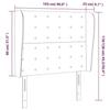 VidaXL Headboard with Ears Light Grey 103x23x118-128 Cm Fabric3118380