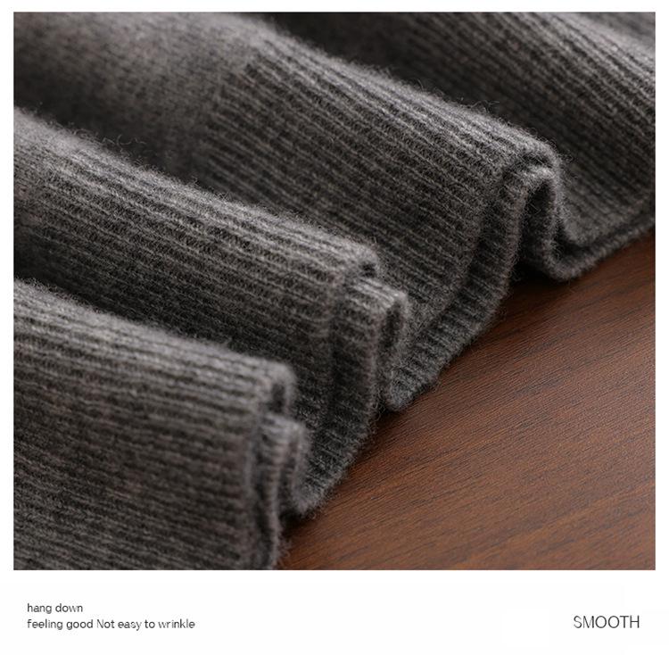 Men's V-Neck Loose Cashmere Knit Sweater - Autumn/Winter Base Layer