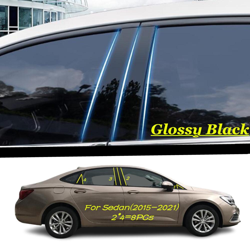 For Buick Verano Sedan Hatchback GS PRO 2015-2024 Car PC Material Pillar Post Cover Door Trim Window Molding Sticker Plate Black Sedan 2015-