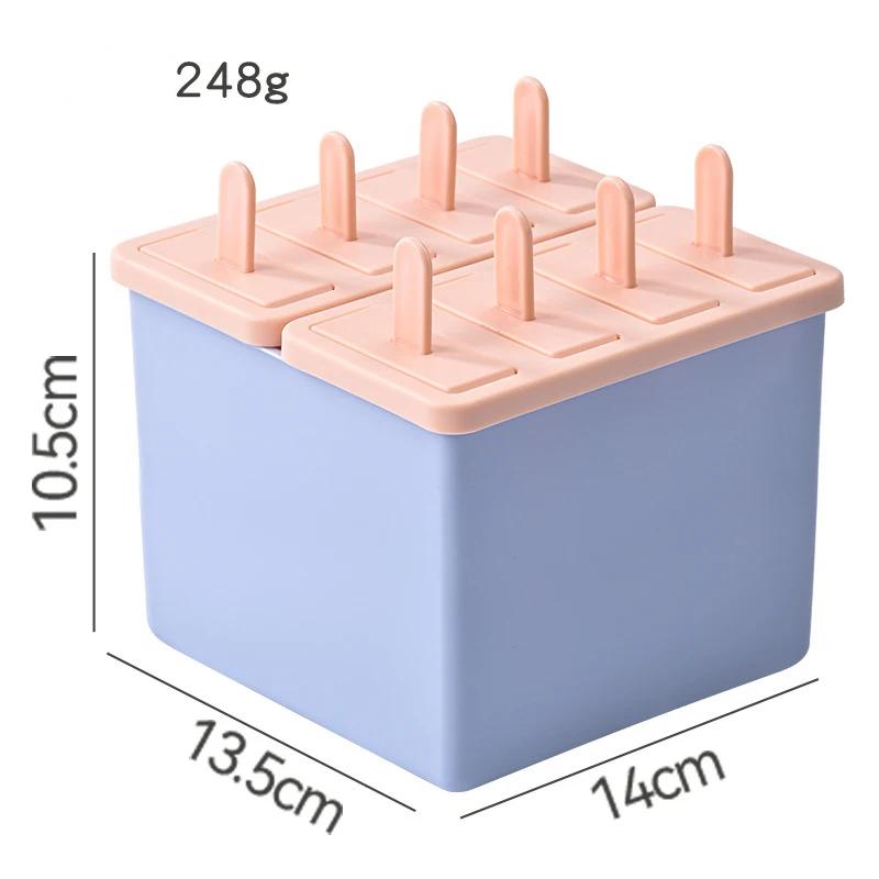 DIY Popsicle/Sorbet Mold Food Grade Household Popsicle Making Frozen Ice Box Abrasive Tools with Lid Homemade Ice Cream Artifact