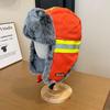 Safety Fleece Hat Fluorescent Reflective Work Winter Earflaps DD-13295