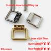 19MM Square Ring D-Ring Buckle with Snap Hook and Strap Hanger, Movable Luggage Hardware Handle