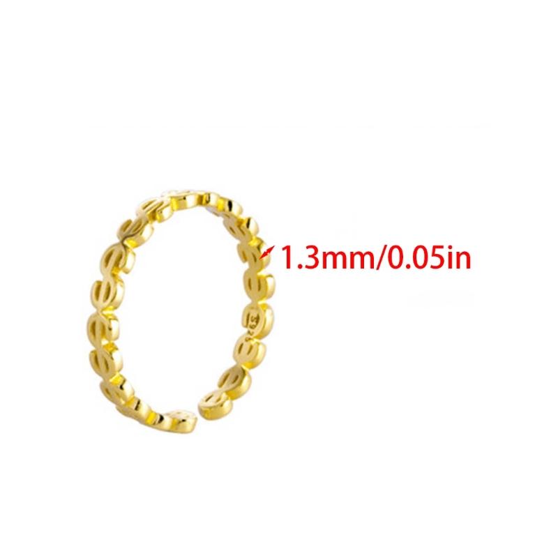 Vintage Hollow Lucky Ring Gold Silver Plated Coin Money Catcher Finger Rings