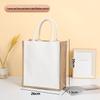 Custom Logo Hand-Painted Tote: Jute, Canvas, Cotton & Linen Handbag, Burlap DIY Lunch Box Bag