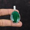 Faceted Zambian Emerald Pendant Natural Gemstone Pendant 925 Sterling Silver Pendant Unique Jewelry Gift For Mother Handmade Stylish Pendant