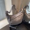 Yousheng Women Crescent Bag, Nylon Hobo Shoulder Bag Dumpling Bag, Half Moon Sling Crossbody with Multi Pockets Adjustable Strap for Travel Work