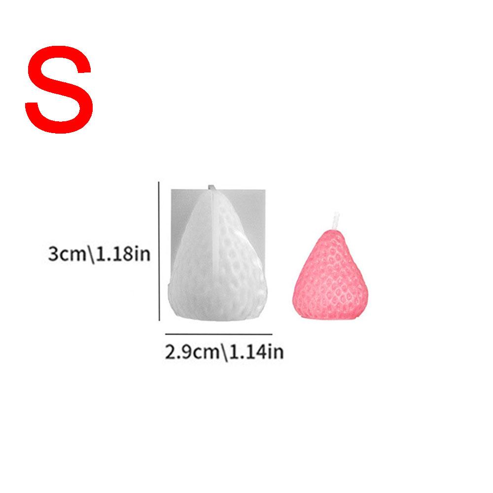 

3шт. Силиконовая форма для свечей в виде клубники, набор для изготовления ароматических свечей, форма для поделок из кристаллической смолы, домашний декор для вечеринки, подарки на день рождения S