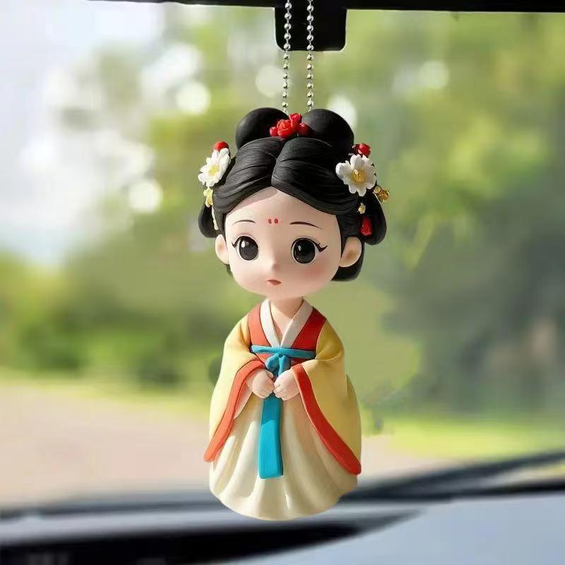Tang Dynasty Ladies 2D Acrylic Keychain - Cute Ancient Style Car or Backpack Pendant Ornament