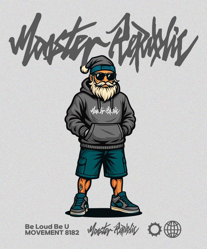 Street Santa Gray Hoodie Gray_8182