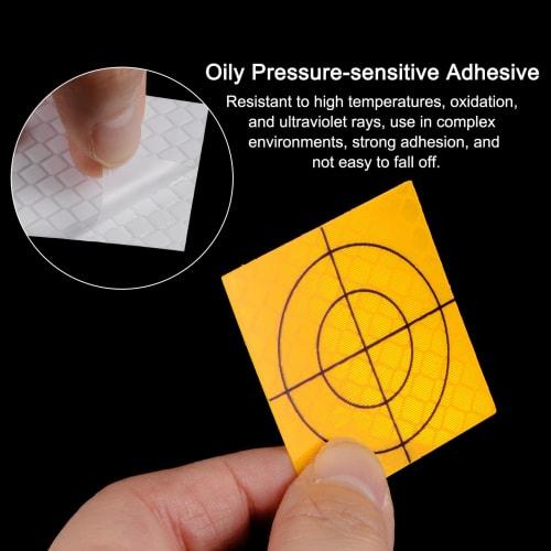 uxcell Survey Reflectors, 50mm Self-Adhesive Reflective Tape for Survey Marking, Orange, 30 Pieces