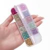 48Grams/Box 12 Colors  Crushed Glass Stones Resin Filling Irregular Broken Stone for DIY Epoxy Resin Mold Crafts Nail Art Decor