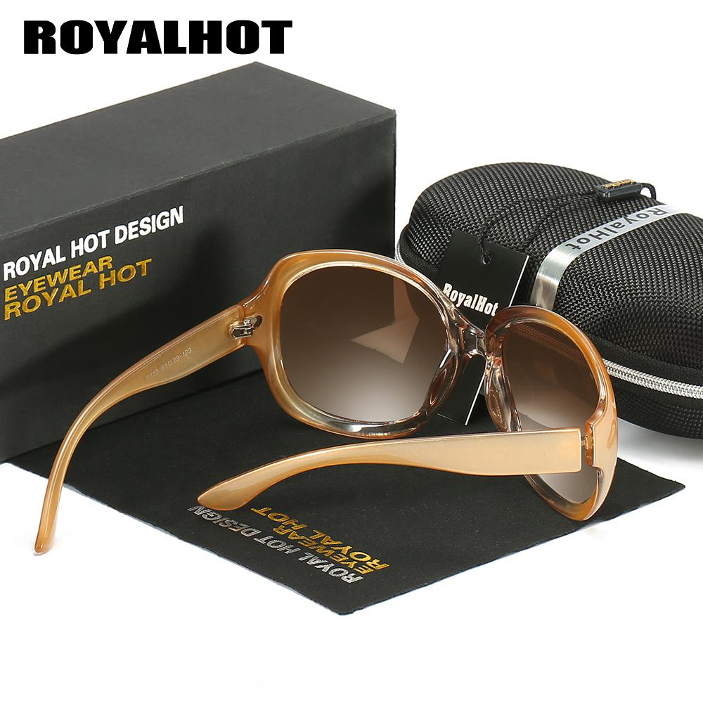 Royal Hot Women Men Big Oval Frame Resin Polarized Uv400 Sunglasses Eyewear Glasses